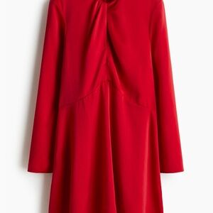 H&M Red Long Sleeve Dress